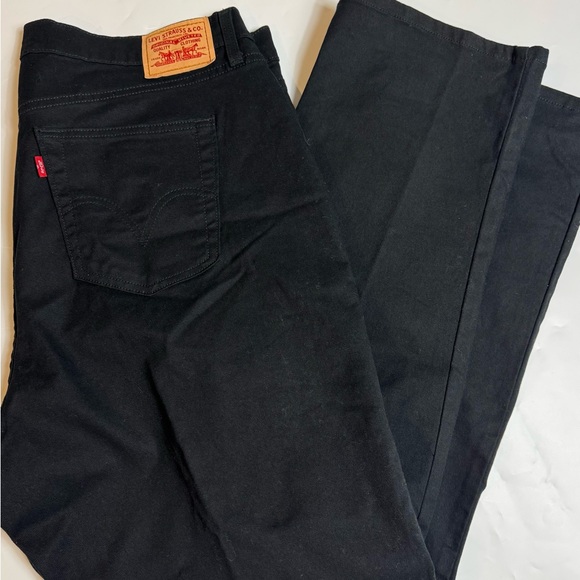 Levis 550 Jeans Women's 22 M Black Classic Relaxed Stretch Tapered Denim Pants - Picture 1 of 7